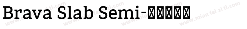 Brava Slab Semi字体转换